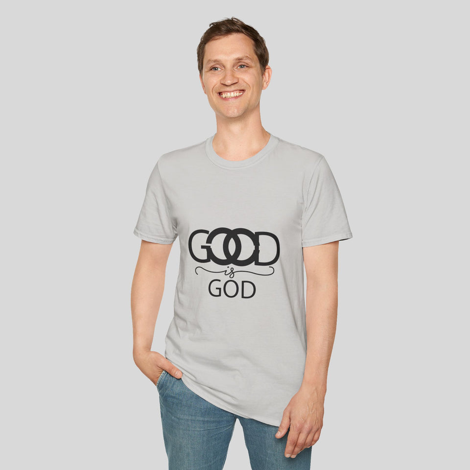 Good is God Unisex Softstyle T-Shirt – Inspirational Faith Tee