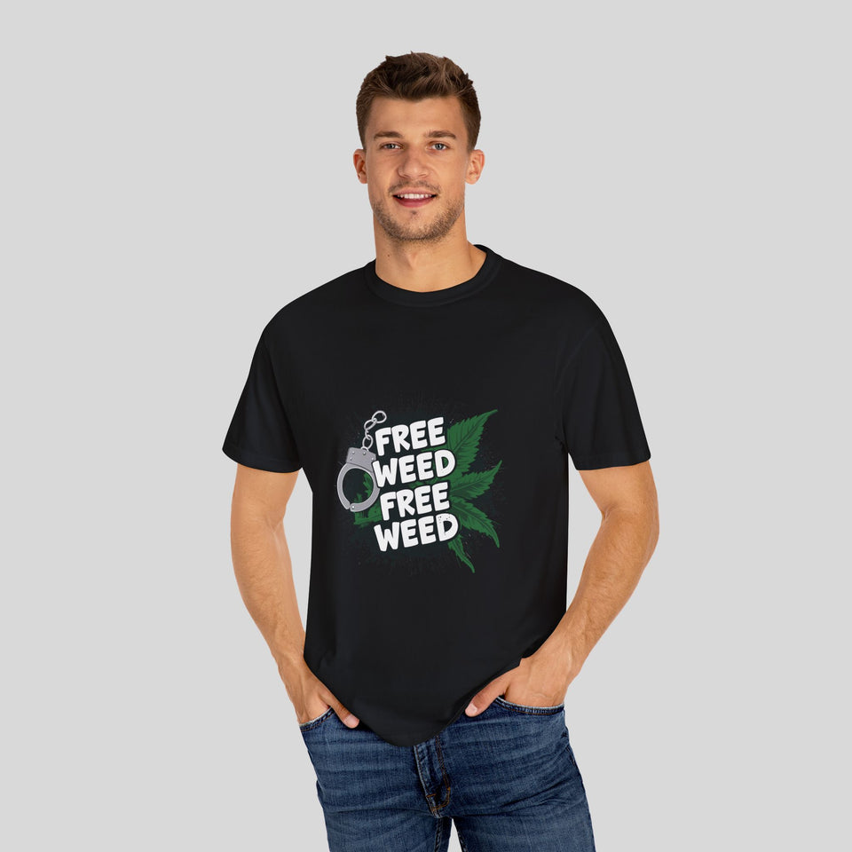 'Free Weed' Unisex Garment-Dyed T-Shirt