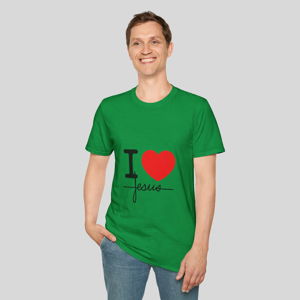 I Love Jesus Unisex Softstyle T-Shirt - Faith & Love Tee