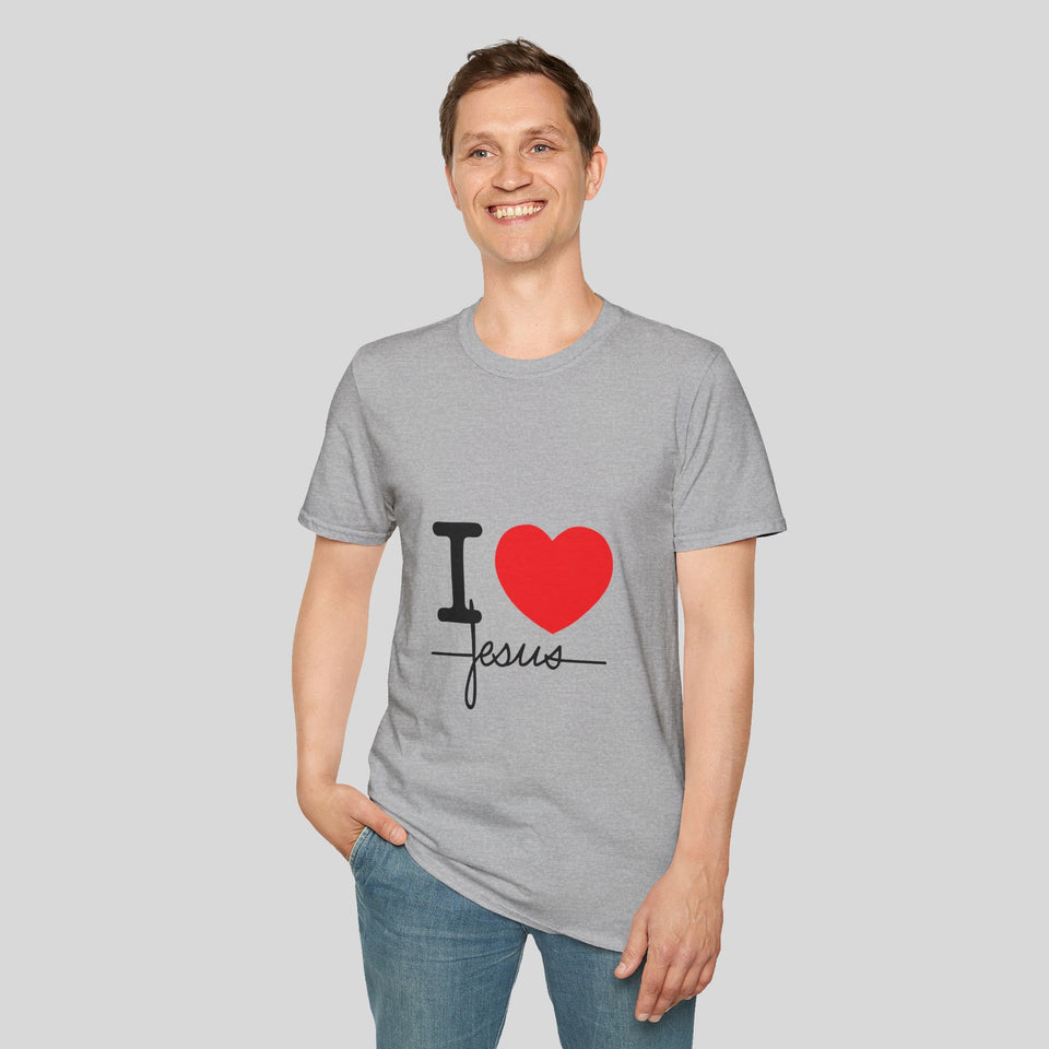 I Love Jesus Unisex Softstyle T-Shirt - Faith & Love Tee