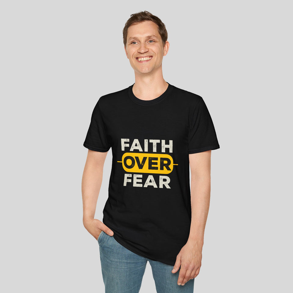 Faith Over Fear Unisex Softstyle T-Shirt - Inspirational Graphic Tee