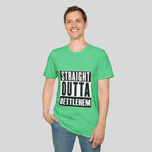 Straight Outta Bettlehem Unisex Softstyle T-Shirt - Trendy Graphic Tee for All Occasions