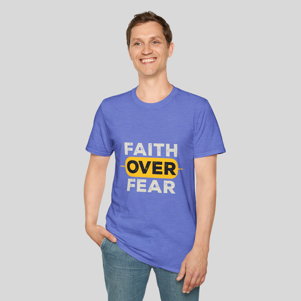 Faith Over Fear Unisex Softstyle T-Shirt - Inspirational Graphic Tee