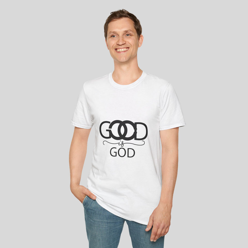 Good is God Unisex Softstyle T-Shirt – Inspirational Faith Tee