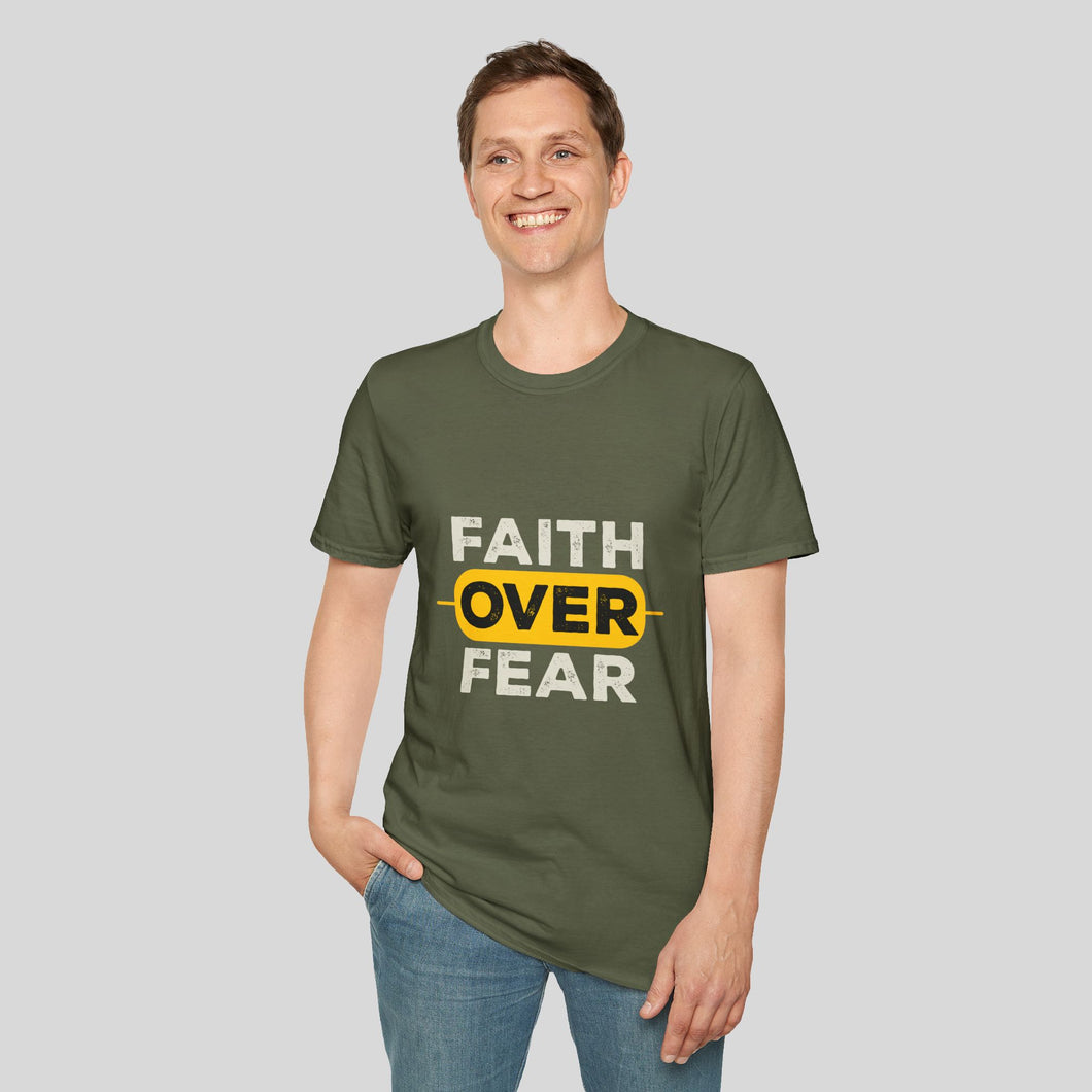 Faith Over Fear Unisex Softstyle T-Shirt - Inspirational Graphic Tee