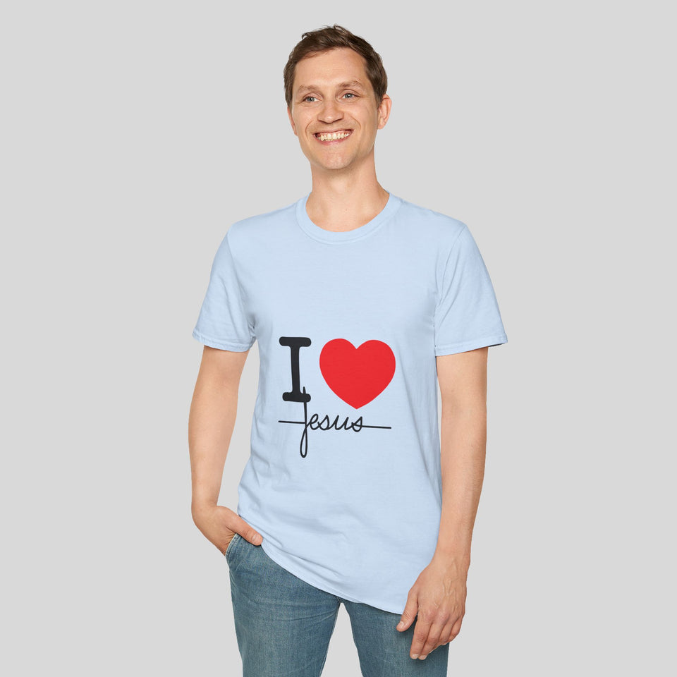 I Love Jesus Unisex Softstyle T-Shirt - Faith & Love Tee