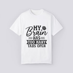 Funny Brain Tabs Open Unisex T-Shirt