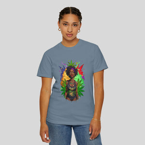 High Vibe Garment-Dyed Unisex T-Shirt - Cannabis Inspired Art