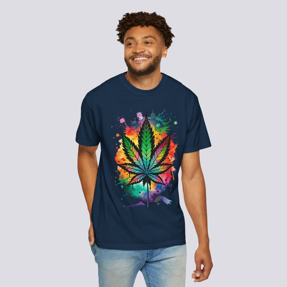 Colorful Cannabis Leaf Unisex T-Shirt