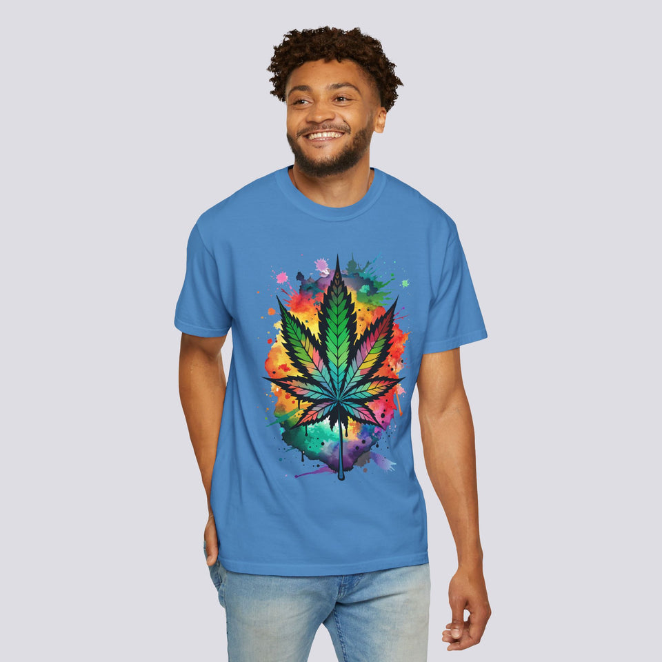 Colorful Cannabis Leaf Unisex T-Shirt