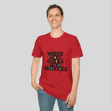 Inspirational Unisex Softstyle T-Shirt - 'Where God Guides, God Provides'