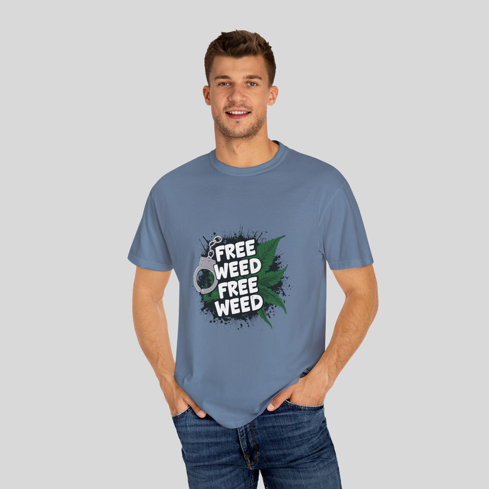 'Free Weed' Unisex Garment-Dyed T-Shirt