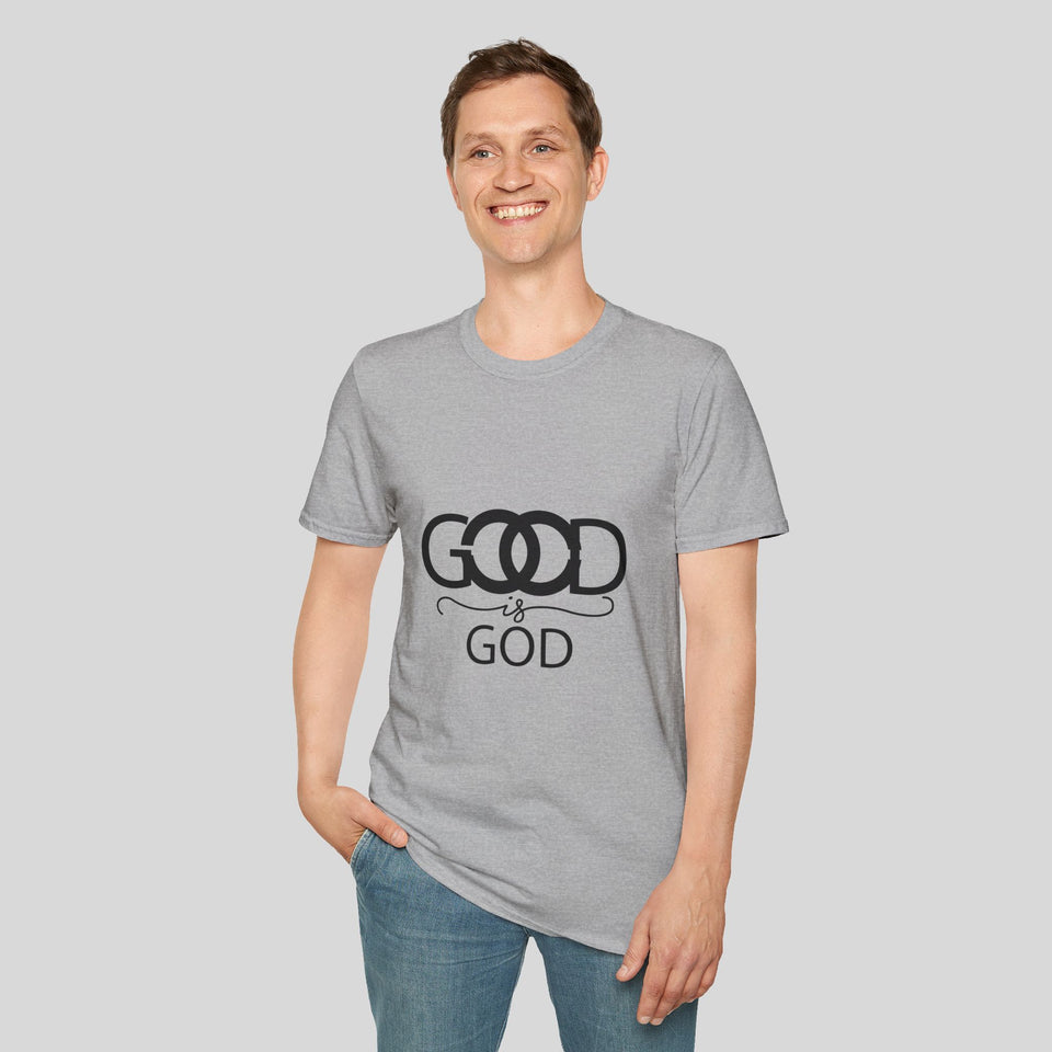 Good is God Unisex Softstyle T-Shirt – Inspirational Faith Tee