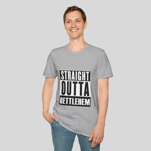 Straight Outta Bettlehem Unisex Softstyle T-Shirt - Trendy Graphic Tee for All Occasions