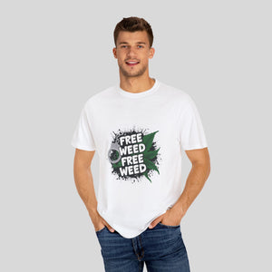 'Free Weed' Unisex Garment-Dyed T-Shirt