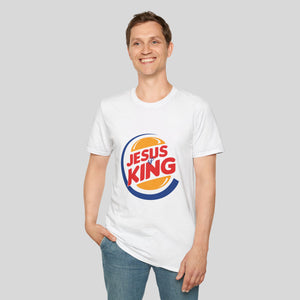 Unisex Softstyle T-Shirt - Jesus is King Graphic Tee for Faith Lovers